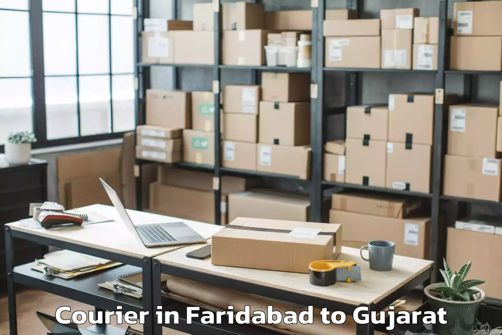 Professional Faridabad to Dhanera Courier